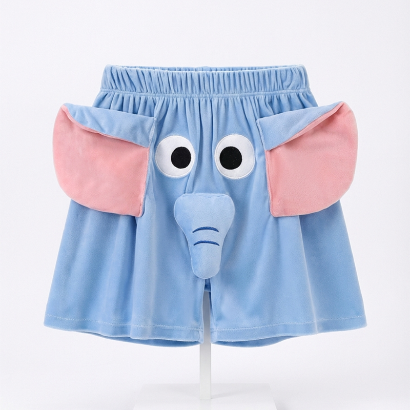 코끼리 바지 팬티 킹받는 선물 쓸모없는 쓸데없는 재미있는 웃긴 옷 팬츠 - 블루