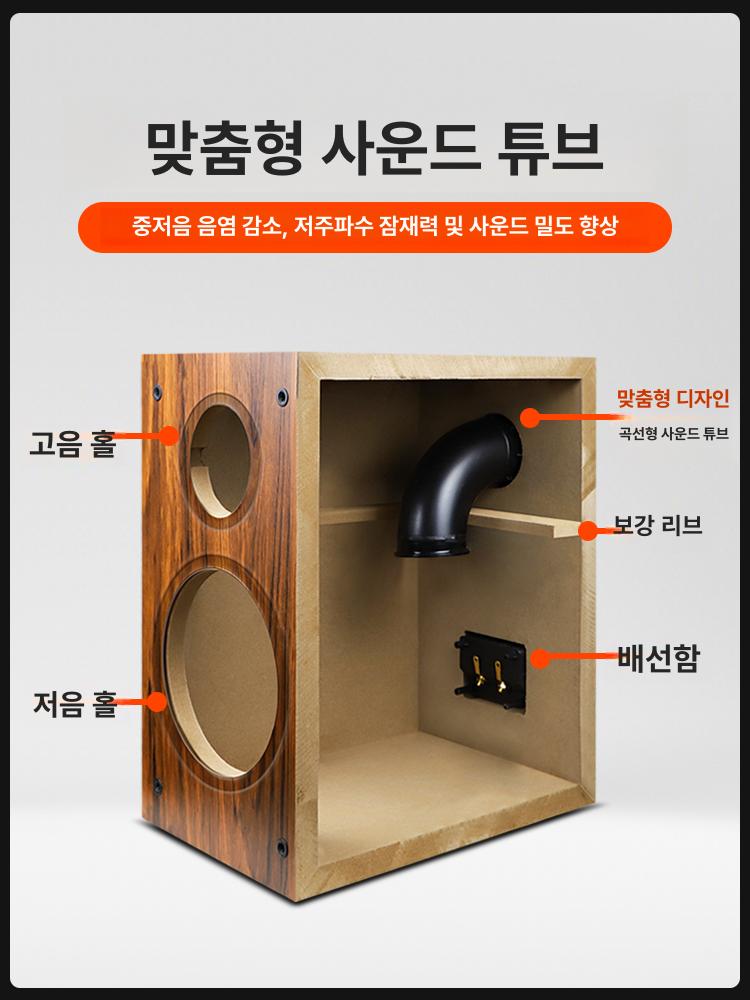 자작용 스피커박스 원목 베니어 구멍 앰프 우퍼 빈 빈상자 스피커통 빈통 프리미엄 케이스 - 상세 이미지 4