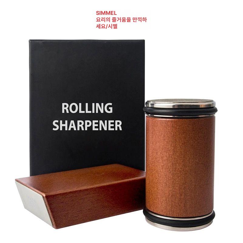 숫돌 롤링샤프너 칼갈이 원통형 샤프닝 다이아몬드 연마기 원목 가정용 갈이기 - 상세 이미지 2