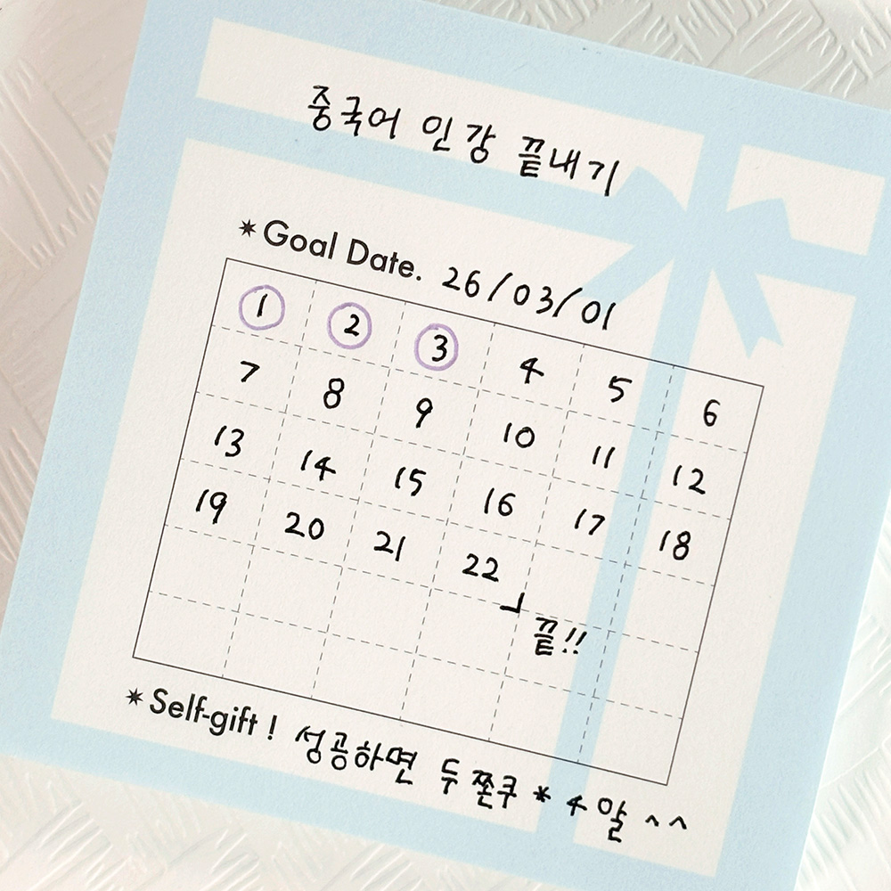 self gift 진도표 트래커 메모지 - 상세 이미지 2