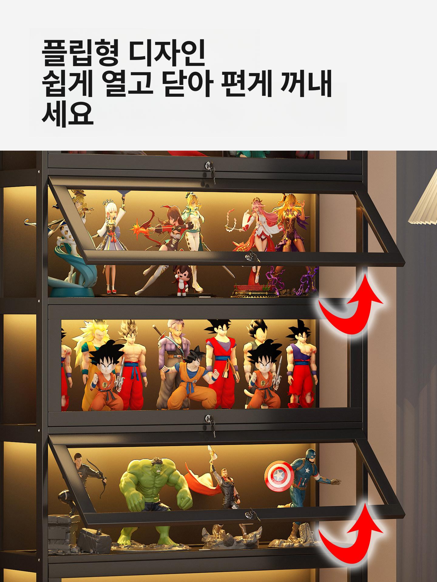 와인 수납장 장식장 투명 코너 피규어 피규어장 데코 술장 양주 진열장 위스키 술 - 상세 이미지 5