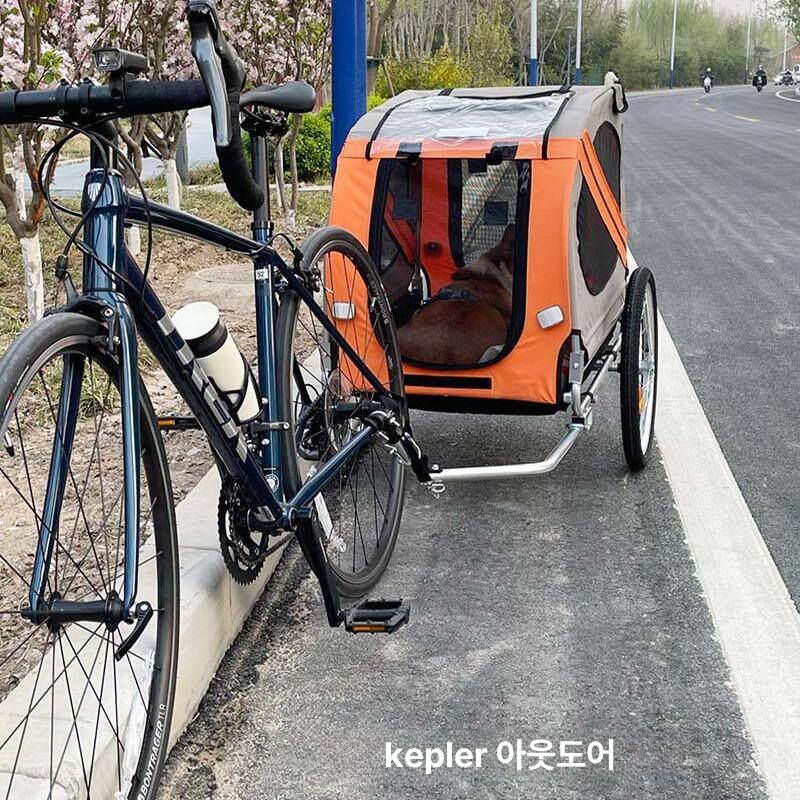 애견 캐리어 웨건 자전거 뒷바구니 개모차 산책 반려동물 접이식 수레 이동장 짐수레 강아지 - 상세 이미지 3