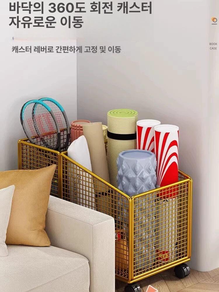 이동식 바구니 운동기구정리 홈짐 수납함 매트 보관 정리함 헬스용품 케이스 - 상세 이미지 4