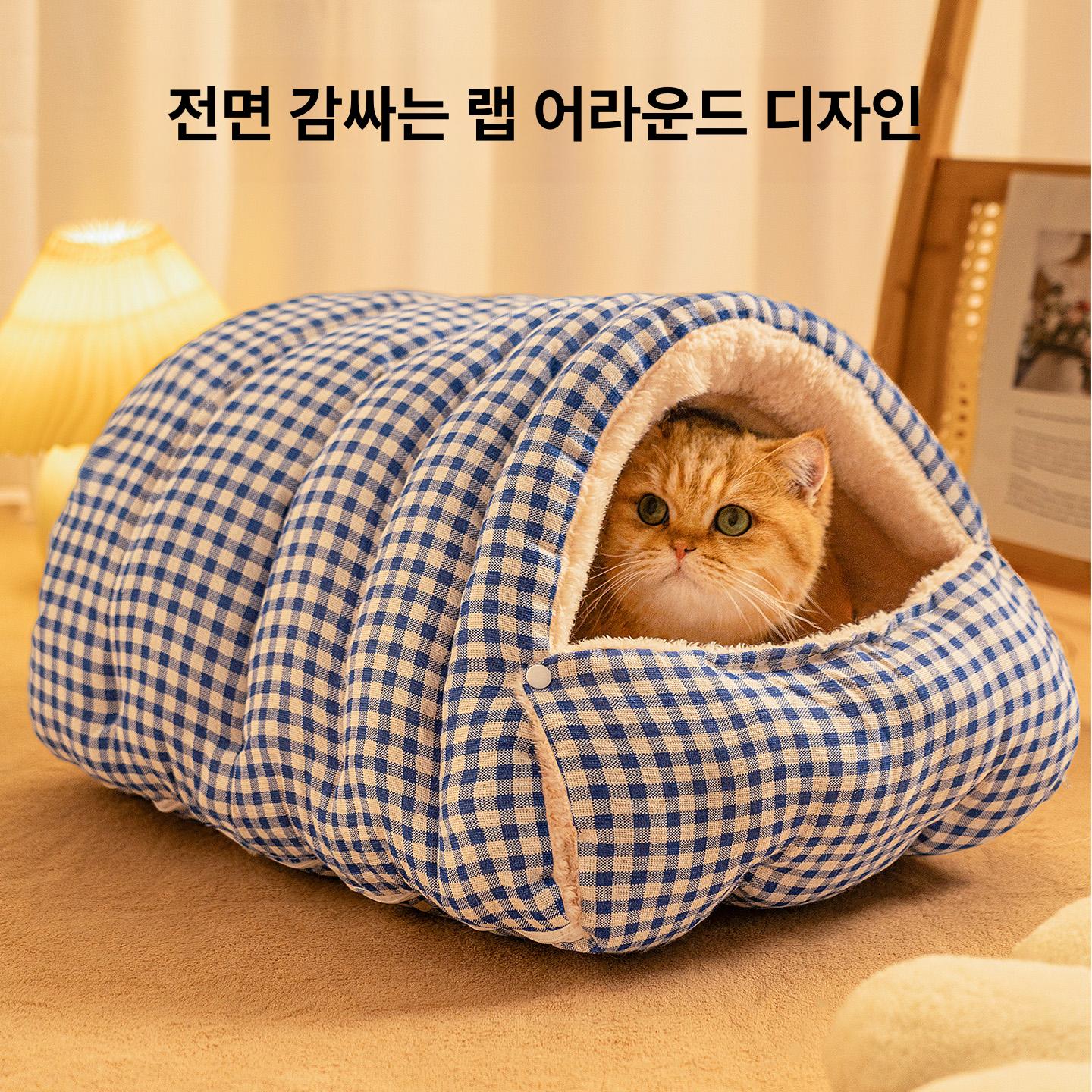 반려동물 캣하우스 플리스 소형 위한 반려동물을 강아지 패드 중형 보온성을 캣 아늑한 - 상세 이미지 4