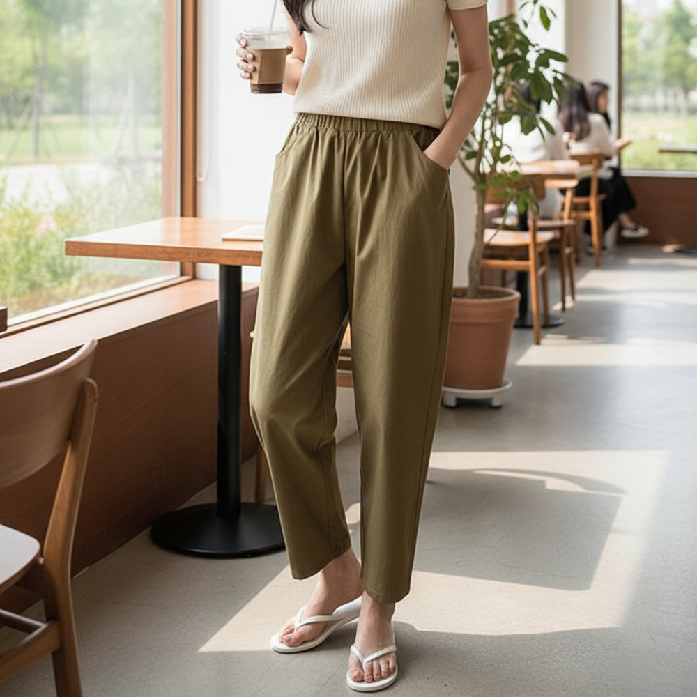 SD-262026 통바지 남녀 바노렐 워싱 벌룬팬츠 - 검정