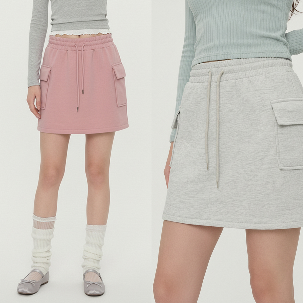 여성 하이웨스트 카고밴딩 미니 스커트 JEB-1007366 - M