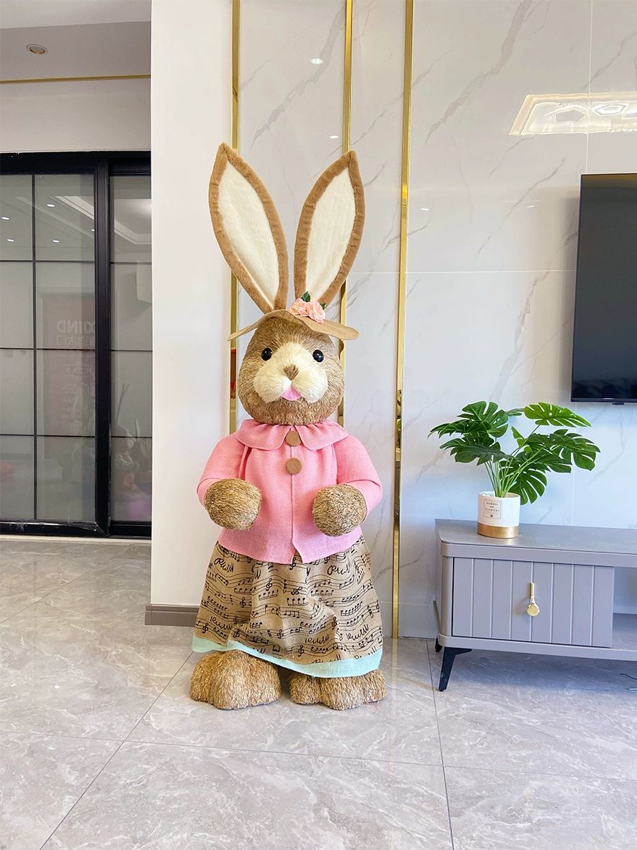 카페 토끼인형 대형 거실 장식 동물 인테리어 입구 실내 인형 초대형 조각상 카페입구 - 상세 이미지 2