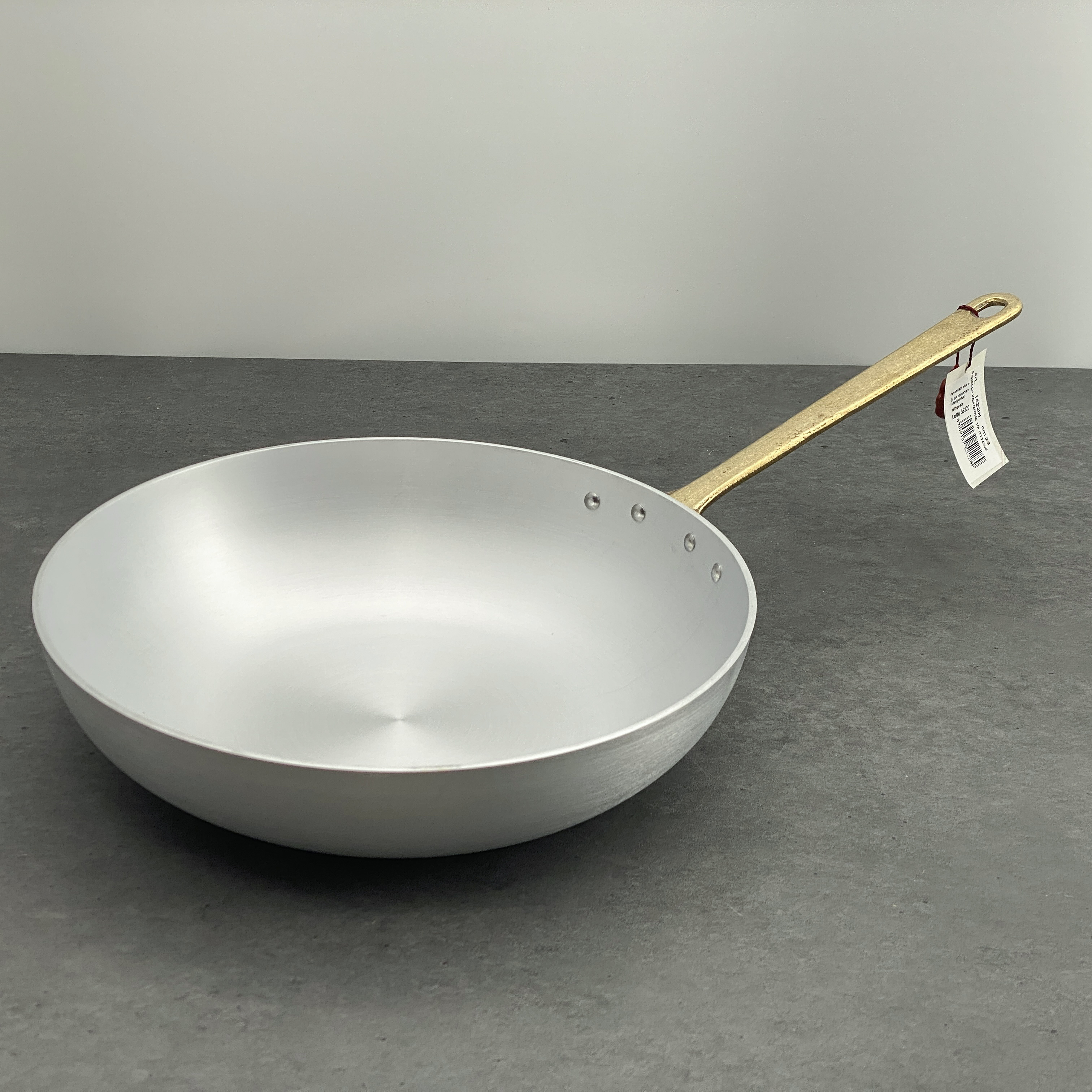 20번 28cm 편수 프라이팬(인덕션O) 브라스 핸들 이탈리아 오티네티 - 상품 이미지