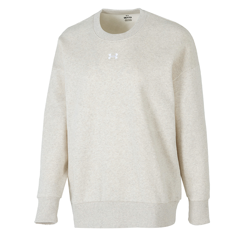 언더아머 UA Rival Fleece OS Crew 미색 여성