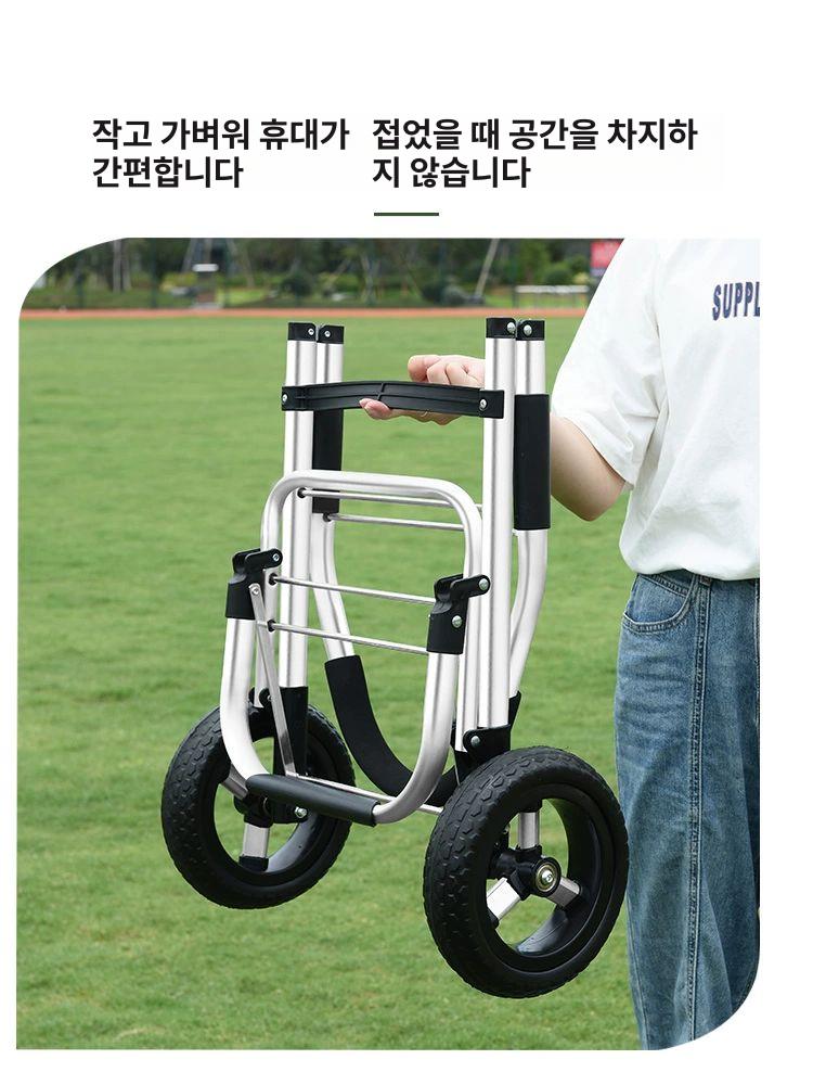 접이식 핸드카트 다용도 낚시 마트용 쇼핑카트 폴딩 운반 트롤리 방수 바퀴 캐리어 - 상세 이미지 3