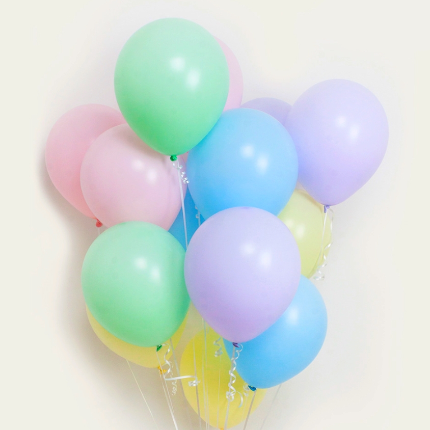 파스텔톤어린이집파티풍선 여름성경학교유치원 무광생일파티생일풍선 100p 5색 12인치 - 상품 이미지