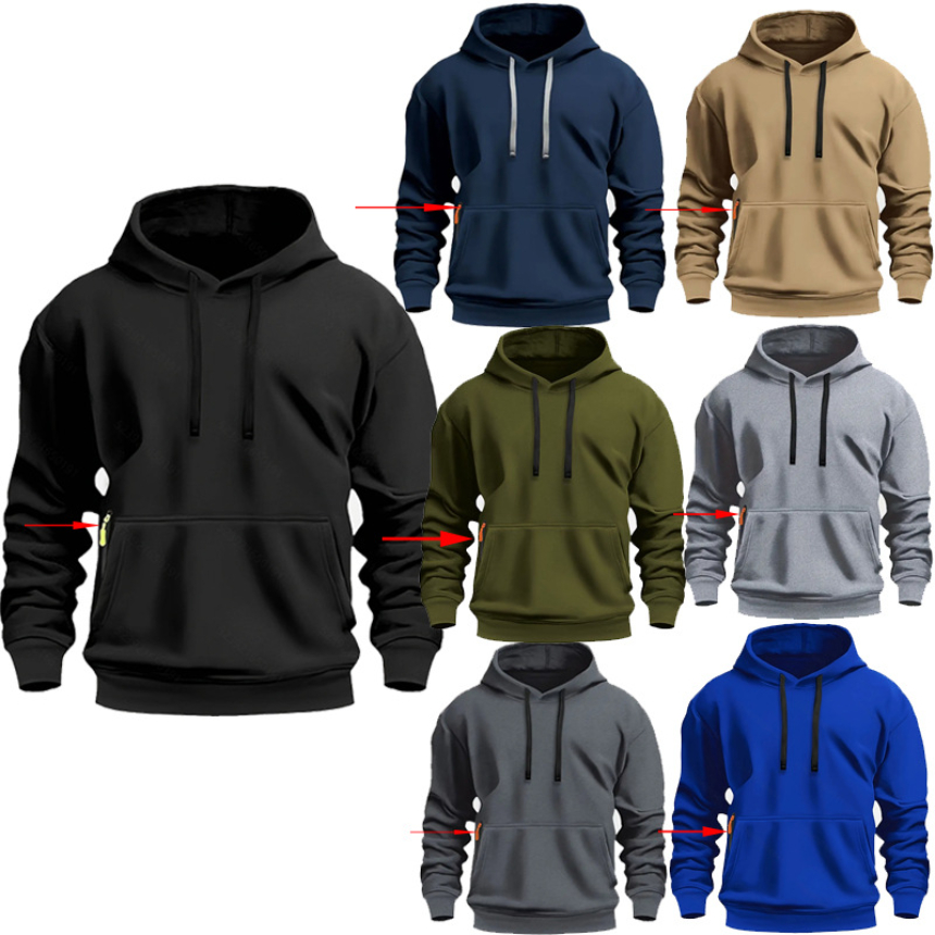 유니바운드 지퍼형 기모후드티 커플티 단체복 오버핏 루즈핏 캐주얼룩 - 카키