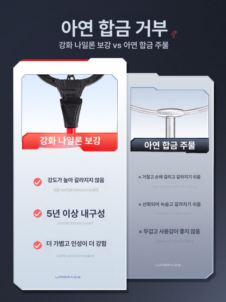 접이식 뜨채 바다 초경량 갯바위 알루미늄 삼각 합금 티타늄 원형 세트 바다뜰채 물고기 - 상세 이미지 3
