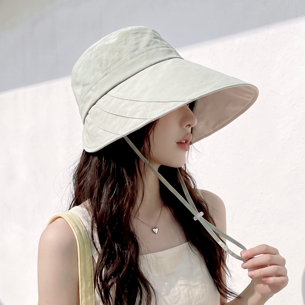 자외선 햇빛 차단 와이드챙 퀵드라이 여름 물놀이 모자 소프트 쉐이드 썬캡 그레이, Free - 상세 이미지 3