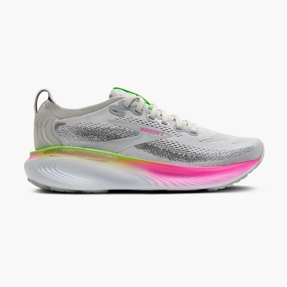 브룩스 Adrenaline GTS 25 여성 런닝화 운동화 Oyster/Pink/Green - 상품 이미지