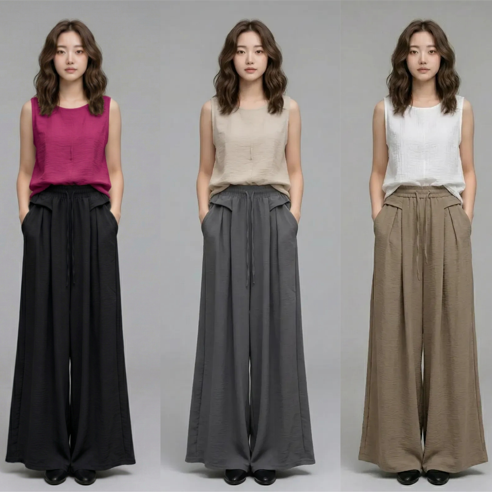 잇템 포켓 와이드바지 IT-26011 - 블랙