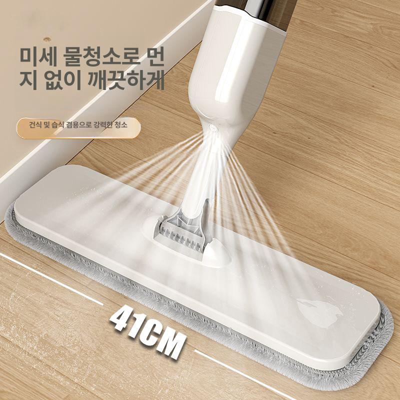 물 청소기 밀대 노터치 막대 회전 대걸레 물청소기 나오는 먼지제거 청소 물분사 부직포 - 상세 이미지 2