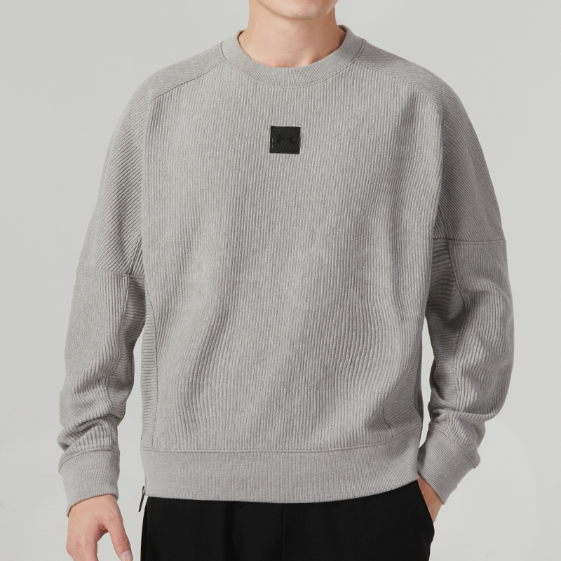 언더아머 UA Ottoman Fleece Crew 그레이 남성