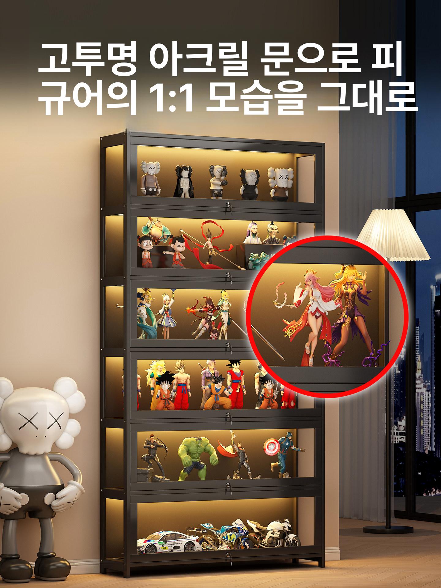 와인 수납장 장식장 투명 코너 피규어 피규어장 데코 술장 양주 진열장 위스키 술 - 상세 이미지 3
