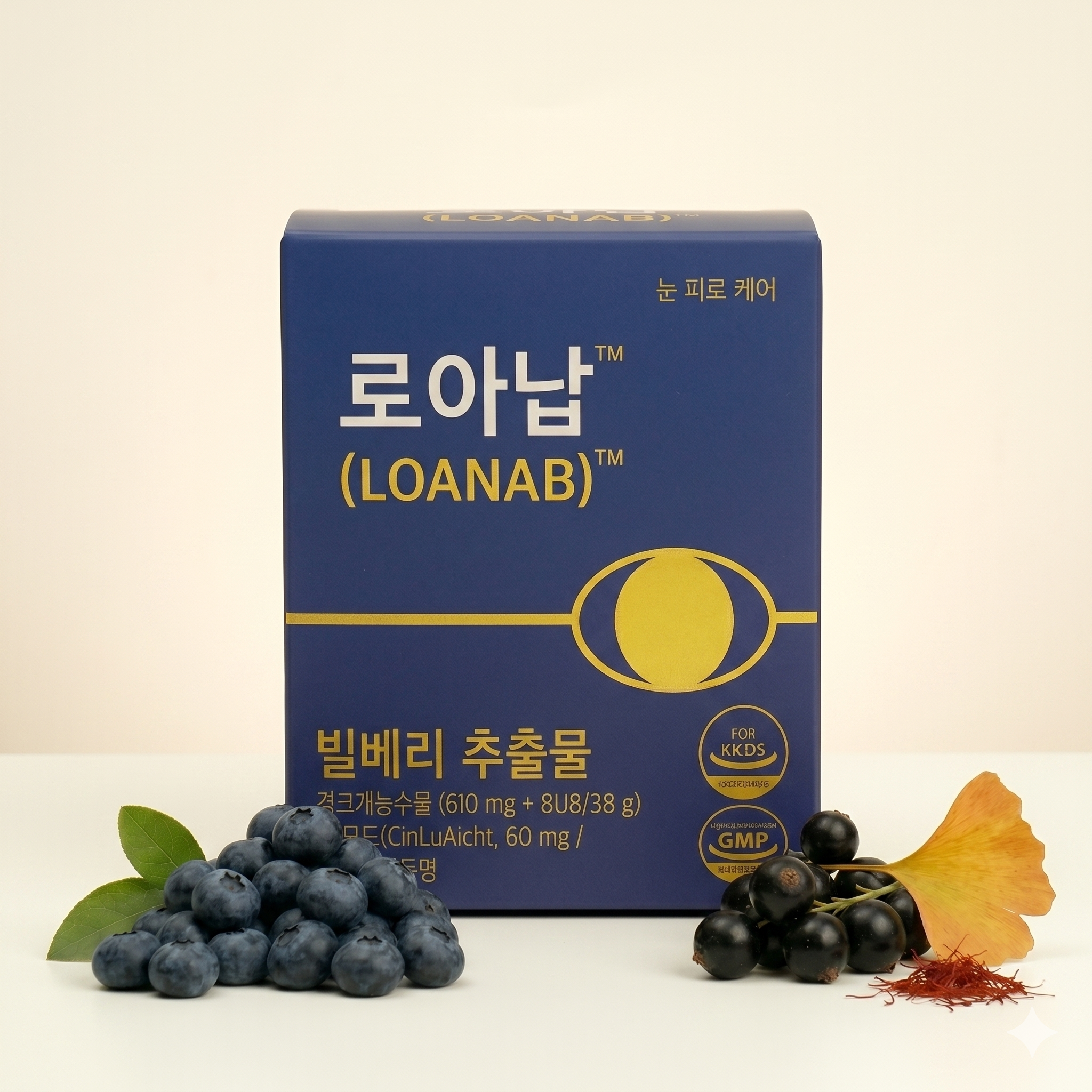 로아납 빌베리 블랙커런트 샤프란 3중 복합 눈영양제 눈피로 해소 60정, 1개 - 상세 이미지 2