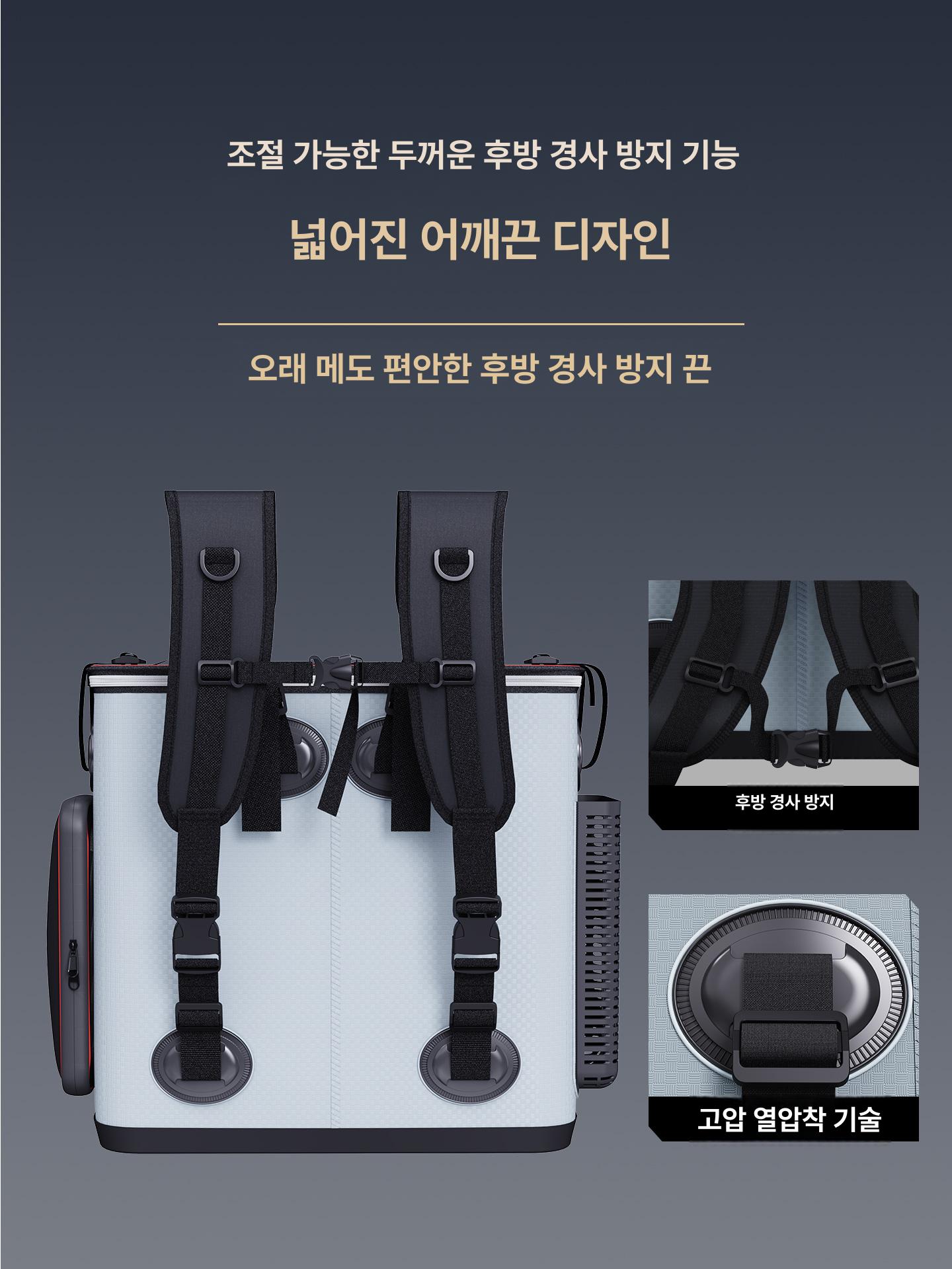 낚시 태클백 보조가방 대형 하드 미끼통 보조 보관 태클박스 특대형 방수 패턴 바다 이미지 6