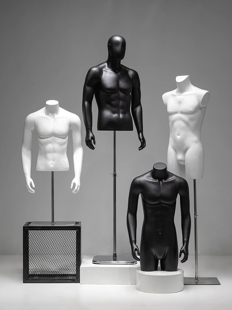 남성 토르소 마네킹 상반신 마네킨 의류 전시 촬영 피팅용 드레스 하프바디 - 상품 이미지