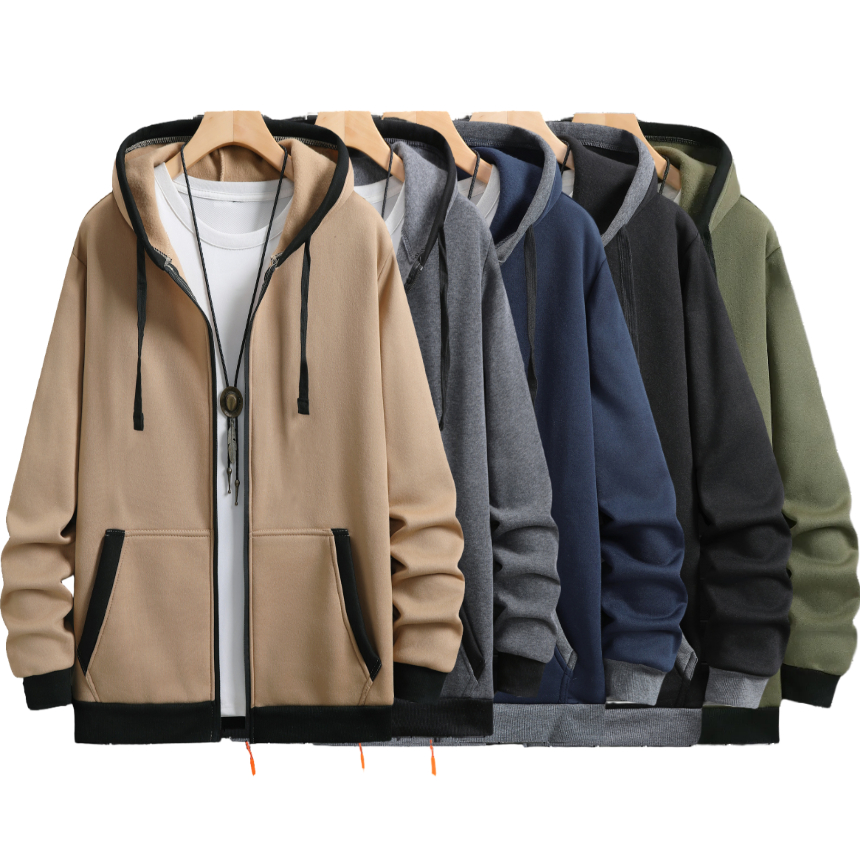 유니바운드 후드집업 봄아우터 간절기아우터 루즈핏 남자긴팔티 캐주얼룩 - 그레이