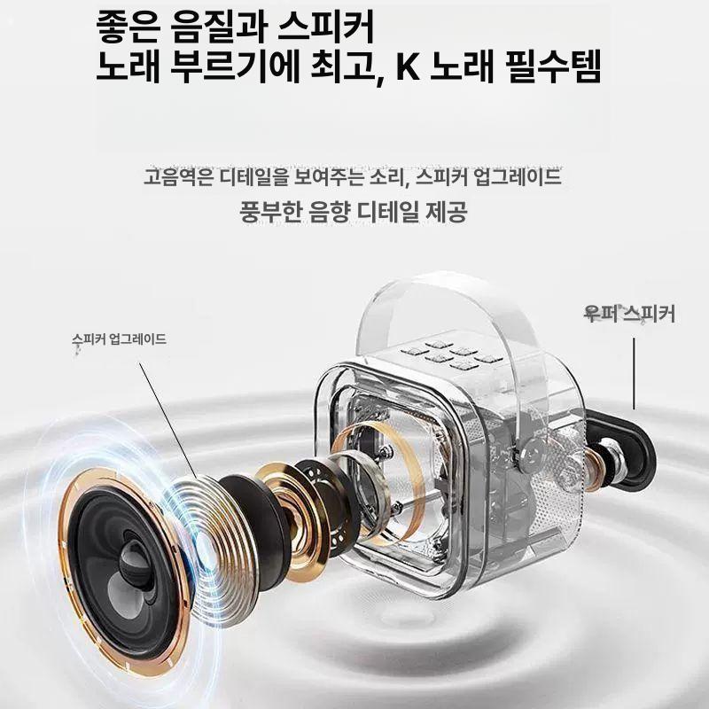가정용 노래방기계 무선 미니 포터블 반주기 세트 홈파티 LED 코인노래방 - 상세 이미지 4