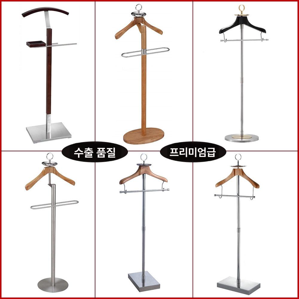 정장 행거 거치대 바퀴달린 옷걸이거치대 선반 슈트 표준 원목 스탠드 매장용 옷걸이 이동식 - 상세 이미지 3