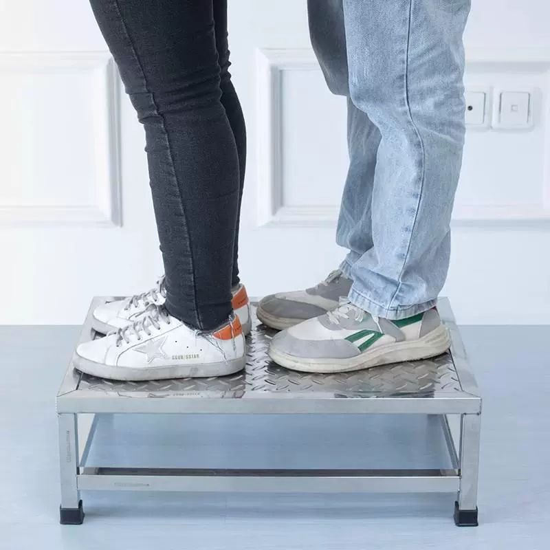 스테인레스 디딤판 거치대 다용도 책상 작업대 발판 주방 나무 낮은작업대 스텐 펜션 사각 - 상세 이미지 5