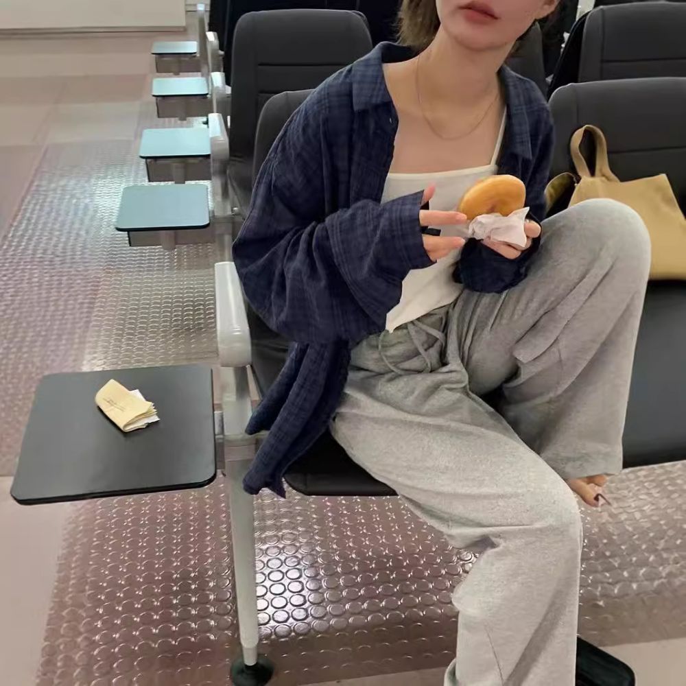 여리핏 루즈 체크 남방 JSD-1007963 - 네이비