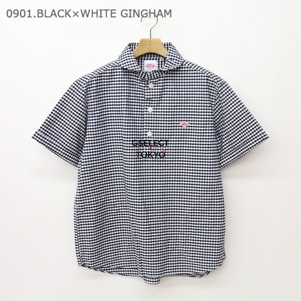 단톤 남성 풀오버 반팔 워크 셔츠 깅엄 스트라이프 26SS DT-B0284 OXP - 상세 이미지 3