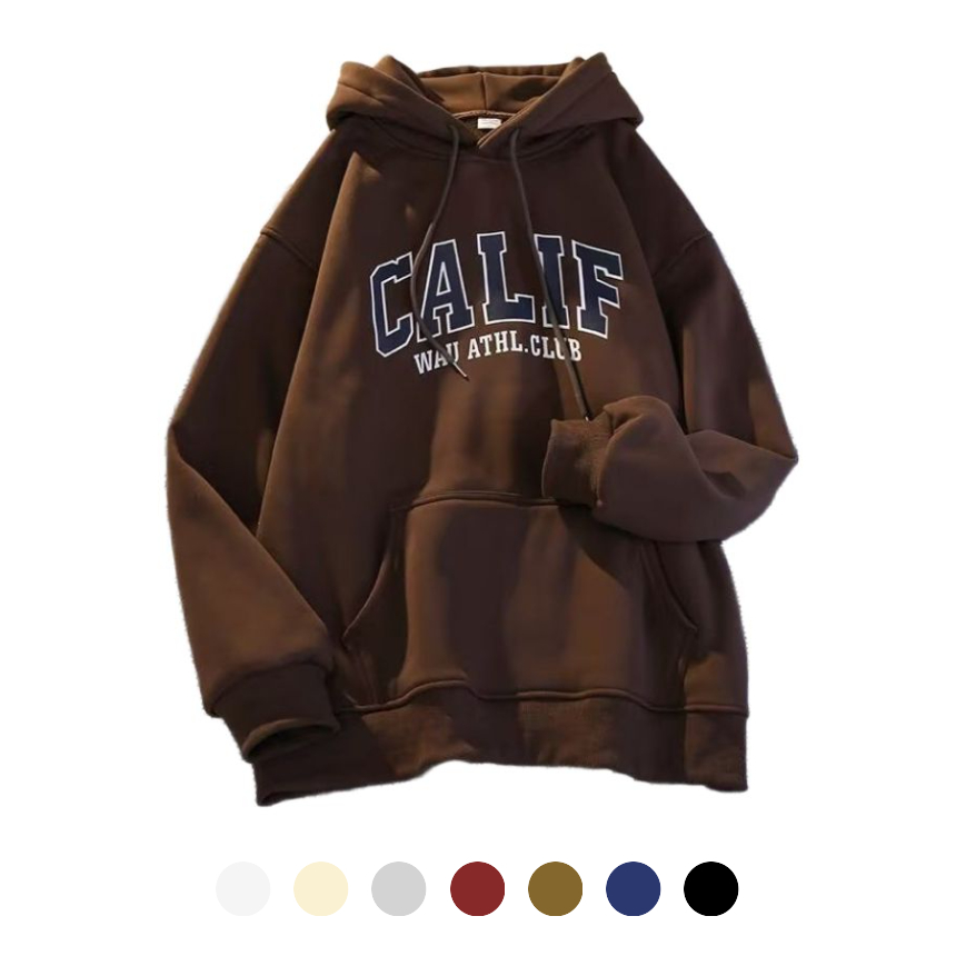 유니바운드 기모후드티 커플티 플리스 오버핏 단체복 캐주얼룩 남자긴팔티 - 아이보리