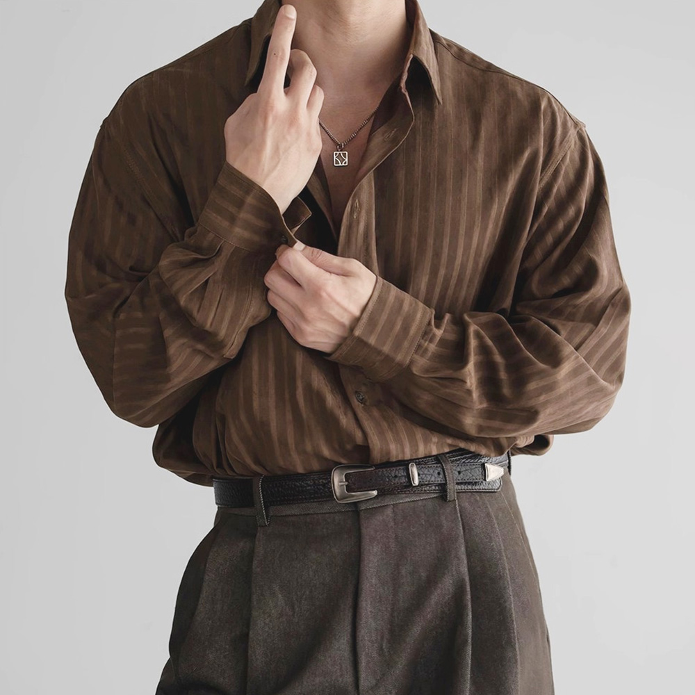 대쉬 남자 모던 스트라이프 셔츠 SD-260155 - 블랙