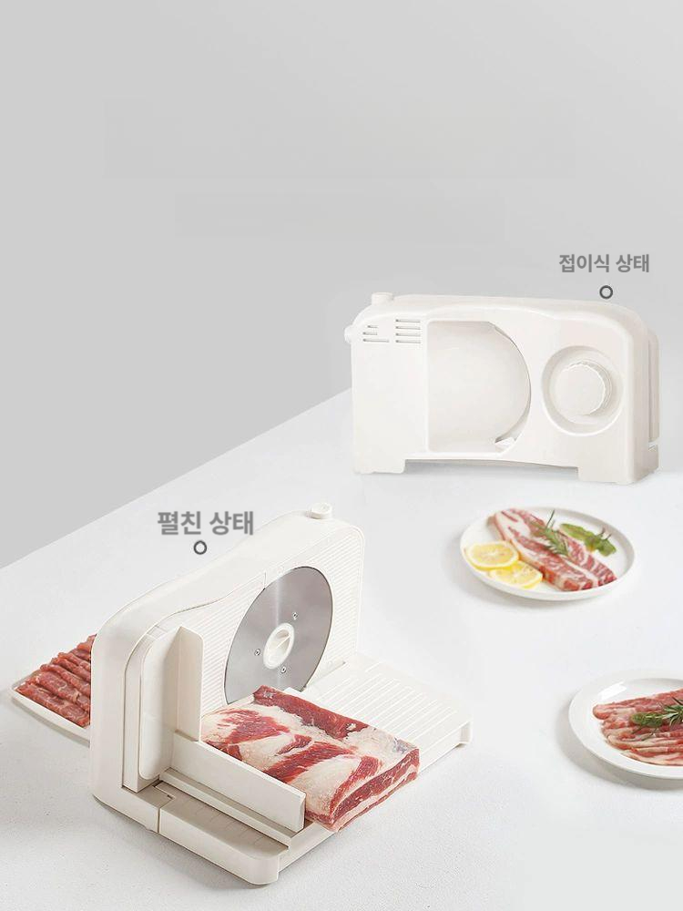 가정용육절기 고기 슬라이서 정육점 접이식 업소용 커팅기 절단기 냉동 주방기계 - 상세 이미지 2