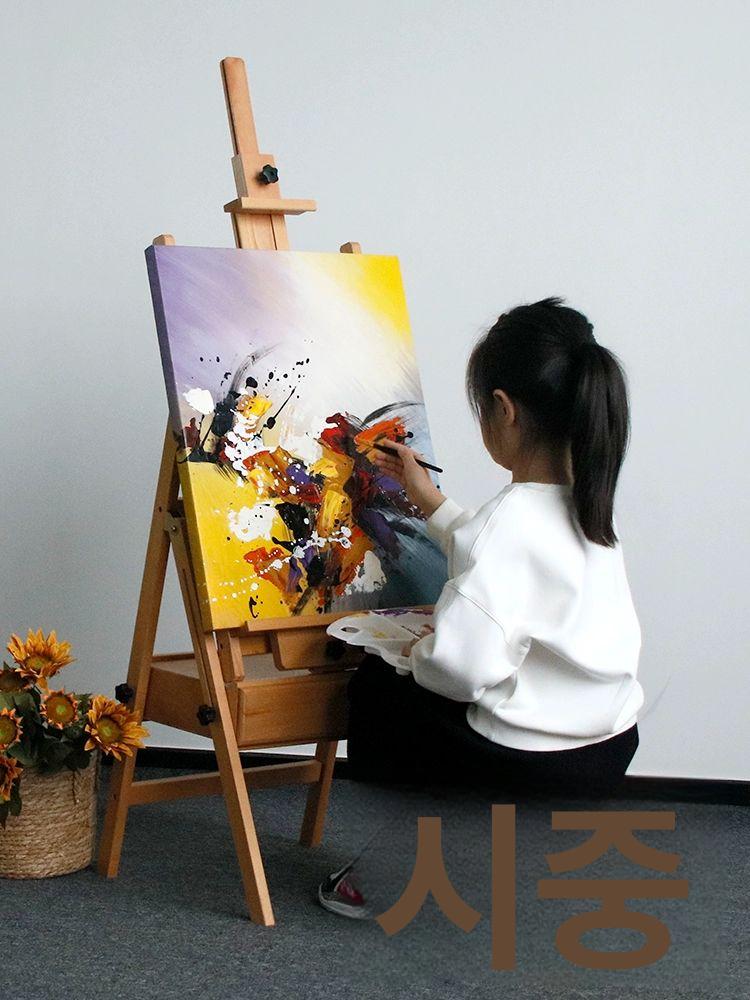 그림받침대 이젤 너도밤나무 대형 드로잉 철제 나무 미술 전문가용 회화 유화 그림 수직 이미지 6