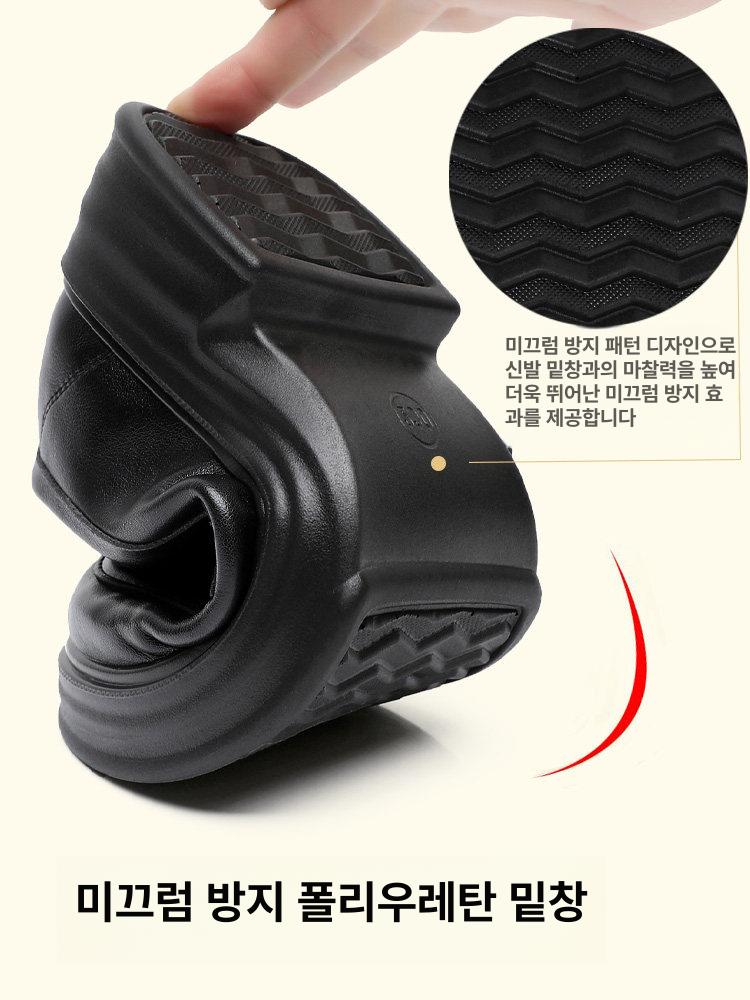 여자 신발 통기성 부츠 앵글 하이힐 가죽 워커 앵클 여름부츠 펀칭 지퍼 슈즈 여름용 - 상세 이미지 3