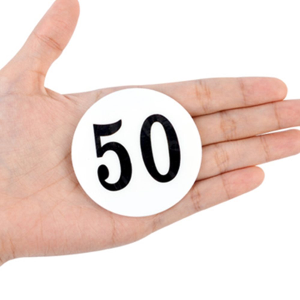 인기픽 흰색 숫자스티커 60mm 1P 1~50 락커번호 에폭시번호스티커 - 상품 이미지