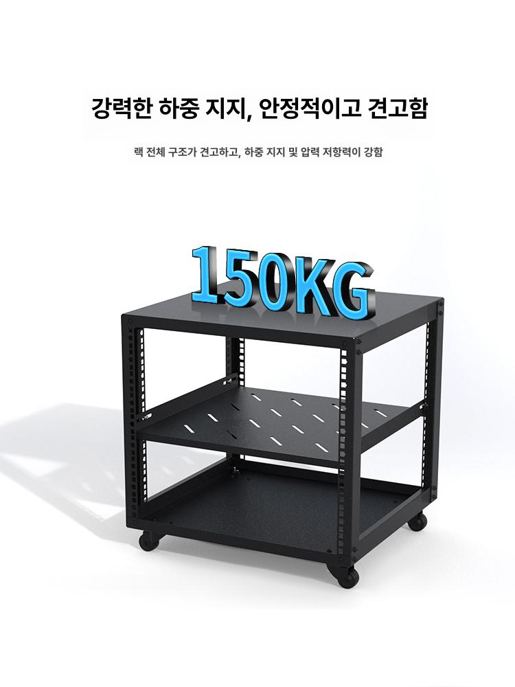 전산랙 마운트 장비 블랙 통신렉 타공문 랙마운트 허브랙 벽걸이 전산실 철제 네트워크 - 상세 이미지 3
