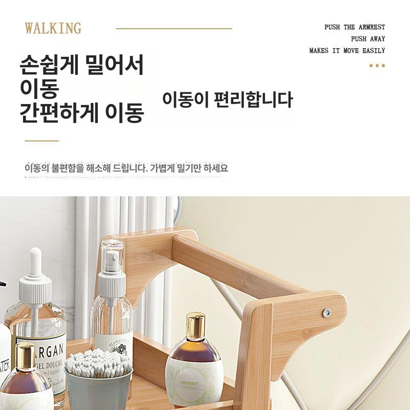 이동식 트롤리 선반 다용도 수납함 트레이 세탁실수납장 세탁실 틈새선반 바퀴달린 틈새 - 상세 이미지 4