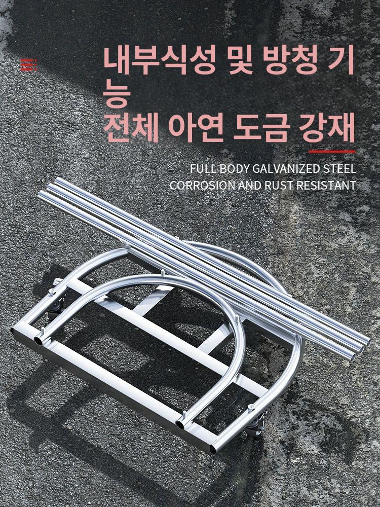 폐기물 수거함 철제 이동식 수거 바스켓 거치대 톤백 블루 자루 마대 지지대 고철 운반 - 상세 이미지 3