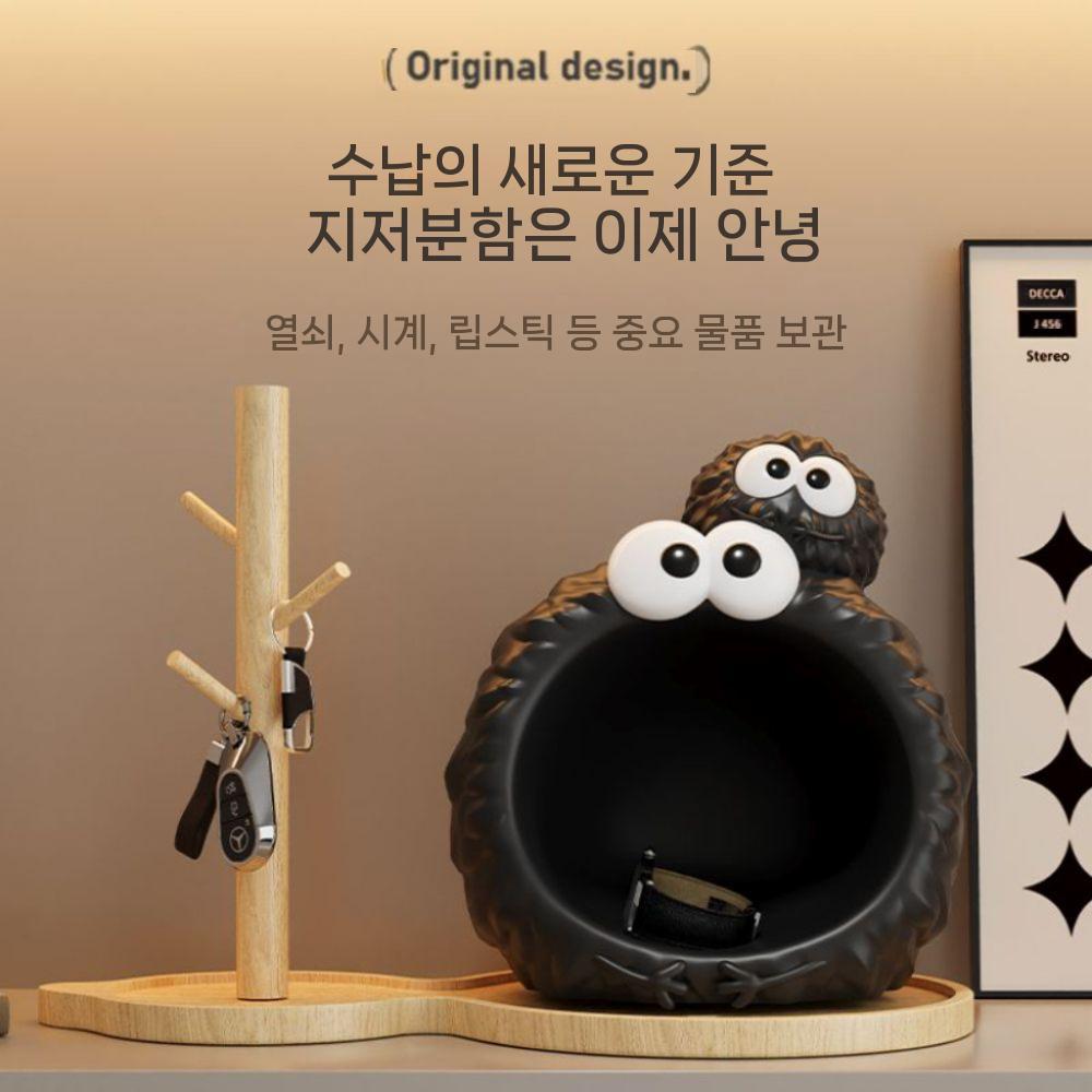 협탁 테이블 인테리어 거실 트레이 장식 선반 캐릭터 진열 수납 곰 연탄 엘프 사이드 장식품 - 상세 이미지 4