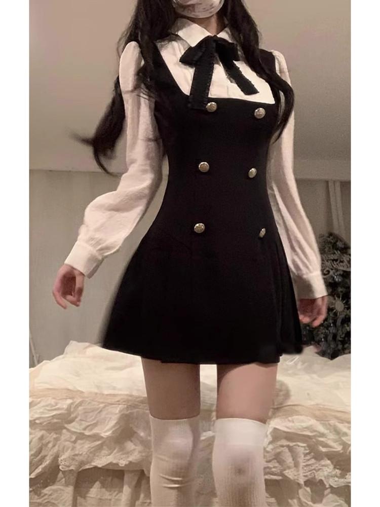 하이틴 스커트 미니 학교 제복 프레피룩 영국 하이틴룩 졸사 빅사이즈 치마 스쿨 - 상세 이미지 3