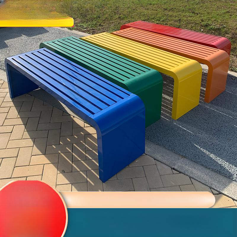 정원 벤치 의자 철제 마당 원목 발코니 광장 학교 긴의자 벤치의자 스테인레스 야외용 - 상세 이미지 2