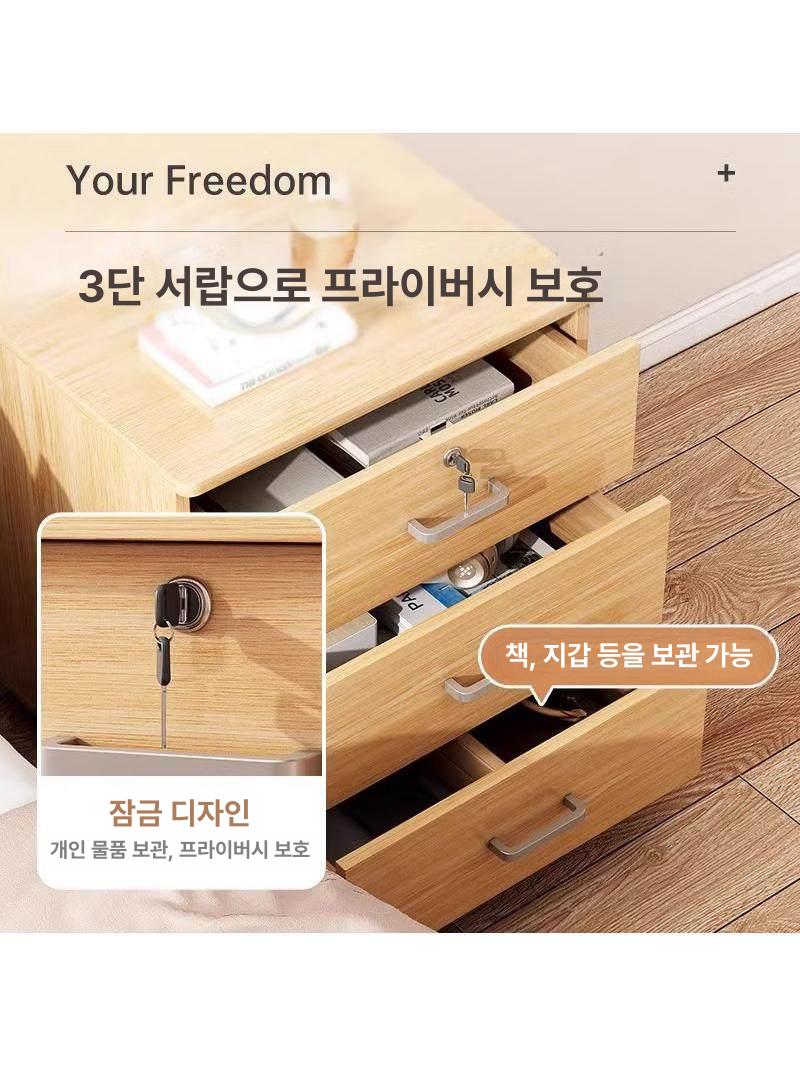 이동식 서랍장 사무용 데스크용 오피스 수납 캐비닛 회사 형 책상 이동서랍 - 상세 이미지 3