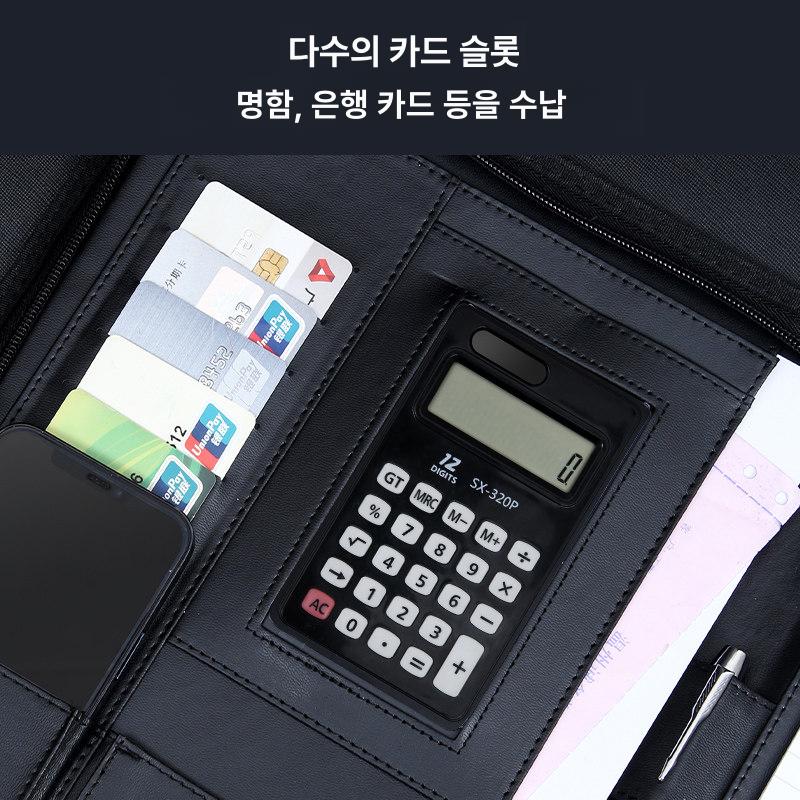 사무용 다이어리 업무용 수첩 오거나이저 스케줄러 가죽 카드홀더 - 상세 이미지 2
