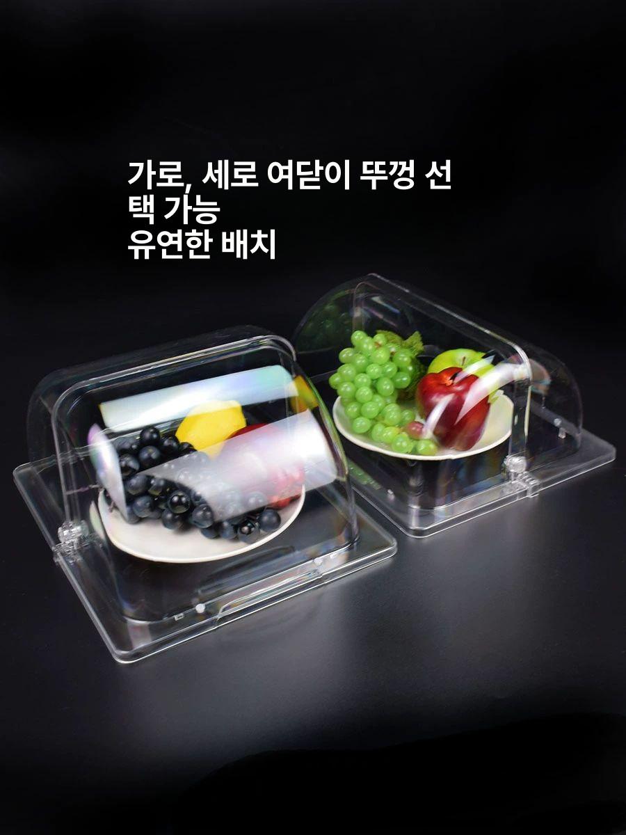 베이커리 빵트레이 아크릴 투명 디스플레이 케이크 선반 나무 엔틱 빵 빵진열 디저트 식당 이미지 6