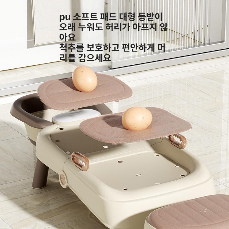 접이식 샴푸의자 머리 목욕 환자 어르신 감는 성인용 접이식샴푸의자 침대 이동식 베드 - 상세 이미지 4