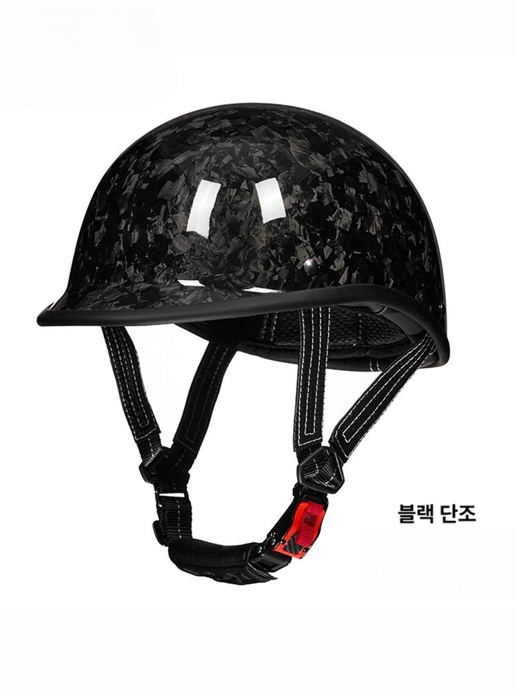 남성용 카본 파이버 헬멧 오토바이 스쿠터 하프 여름 초경량 유리섬유 라이딩 카본패턴:3K M (55-56) - 상세 이미지 2