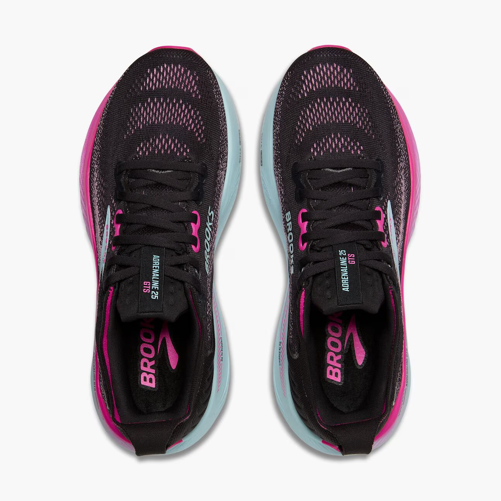 브룩스 Adrenaline GTS 25 여성 런닝화 운동화 Black/Cyber Pink/Iced Aqua - 상세 이미지 3